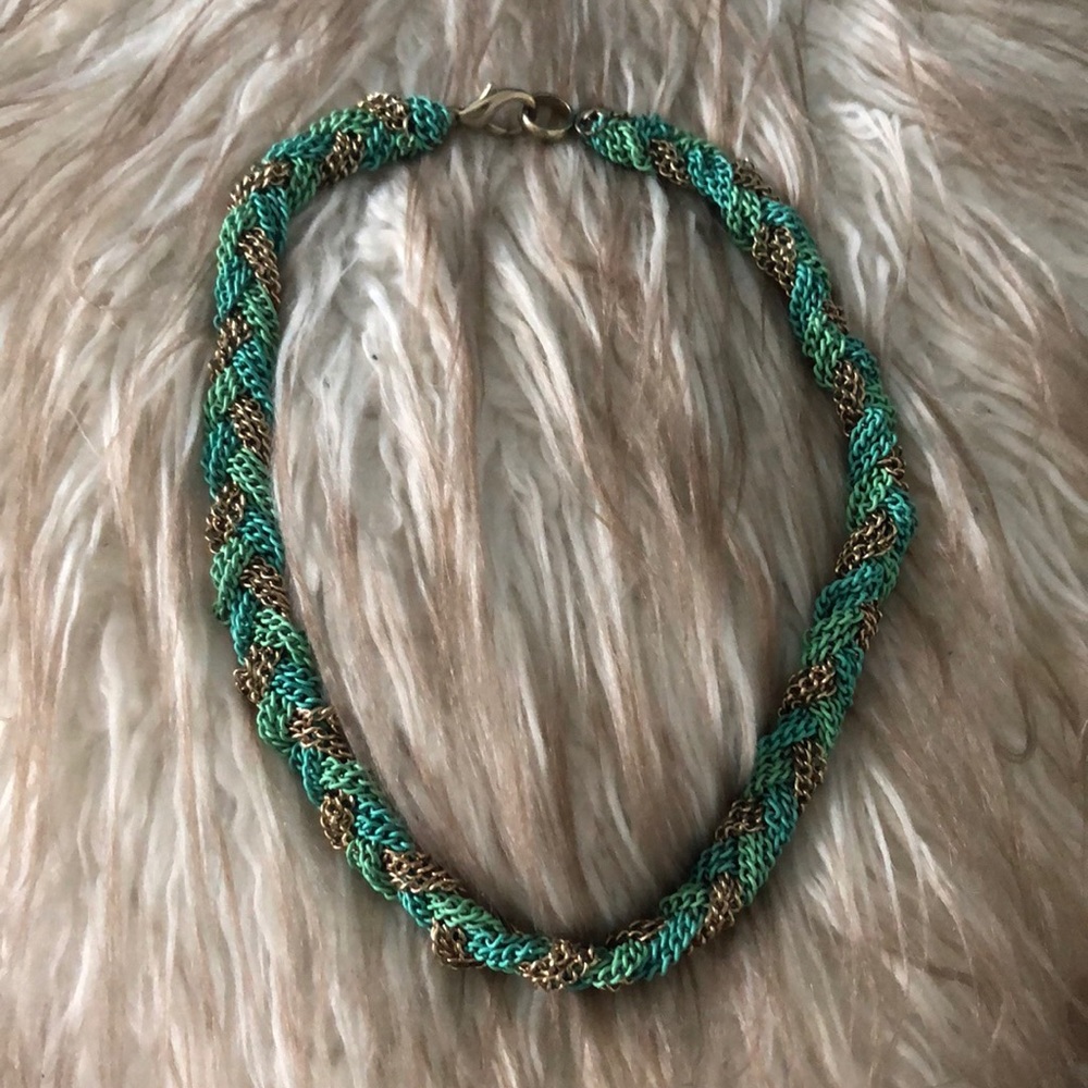 Aqua & Gold necklace